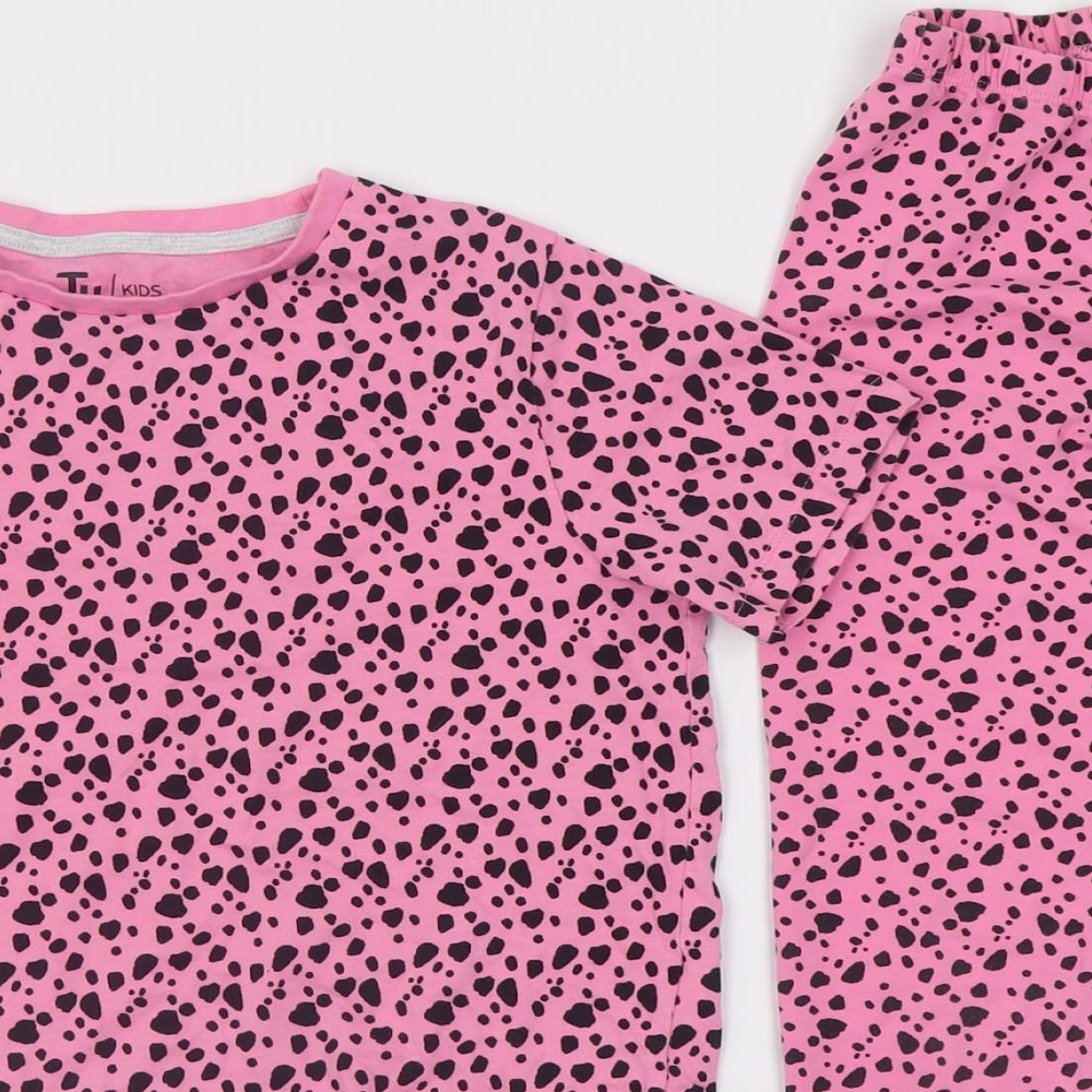 TU Girls Pink Animal Print Cotton Cami Pyjama Set Size 9-10 Years  Pullover