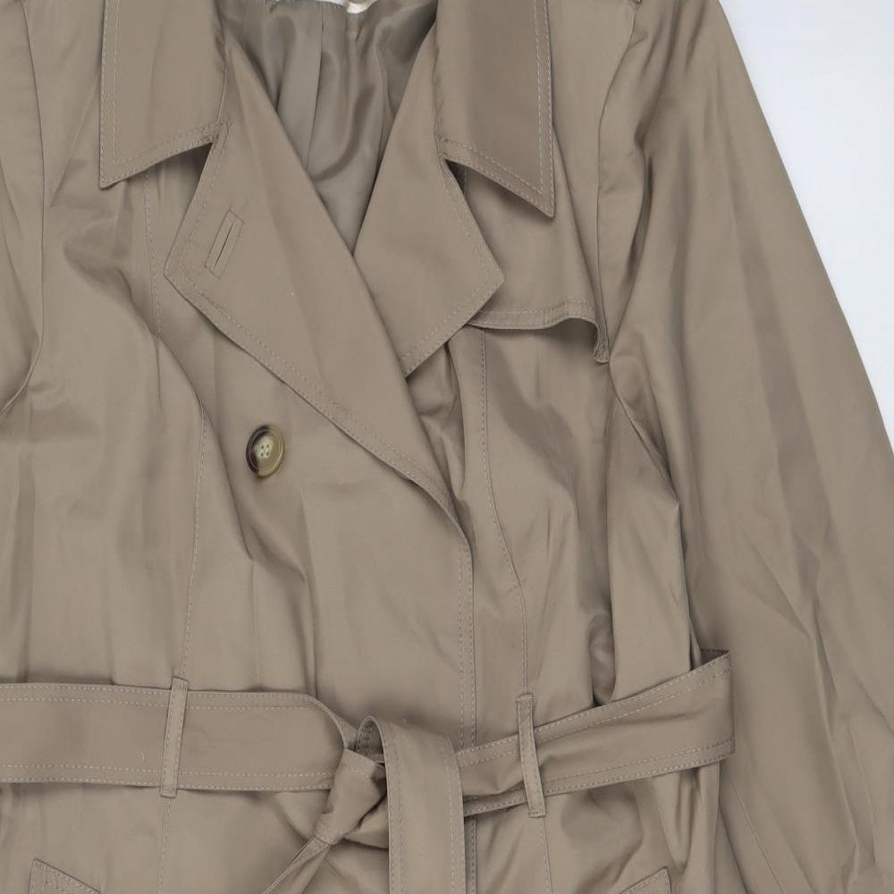 Debenhams Womens Beige   Overcoat Coat Size 20  Button