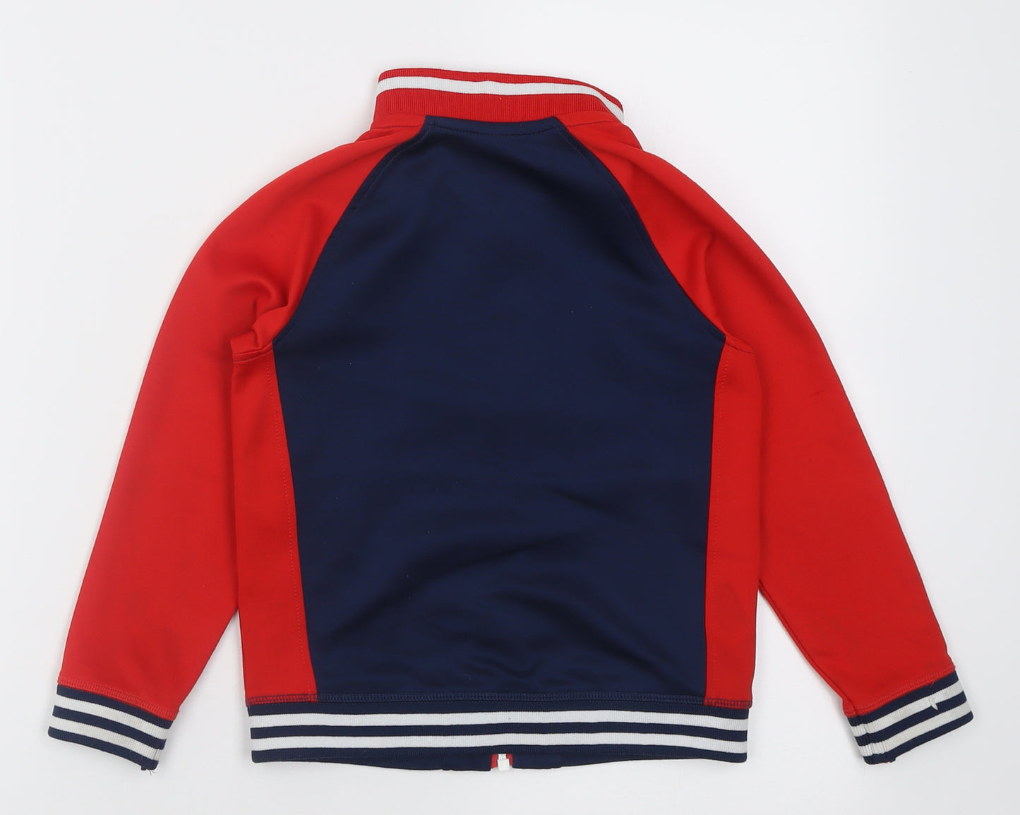 Marks and Spencer Boys Red  Polyester Full Zip Sweatshirt Size 5-6 Years  Zip