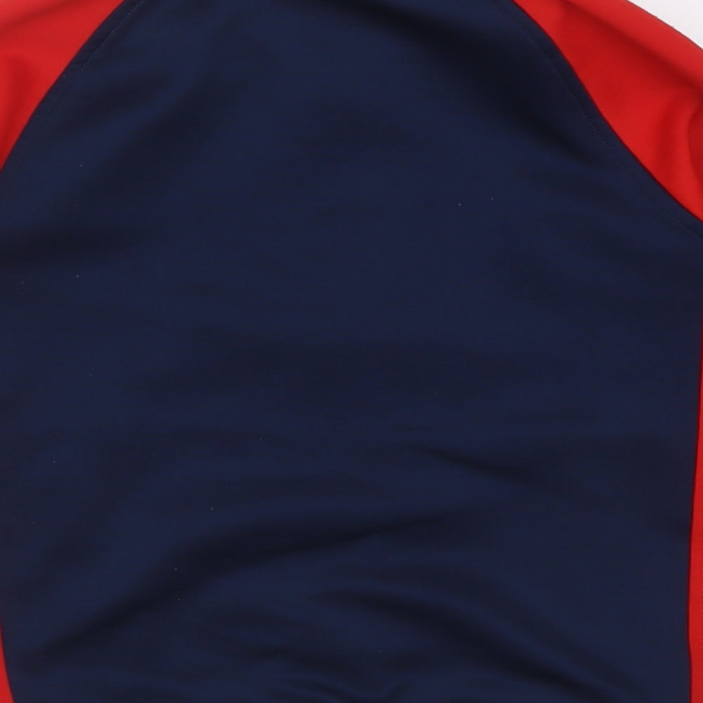 Marks and Spencer Boys Red  Polyester Full Zip Sweatshirt Size 5-6 Years  Zip