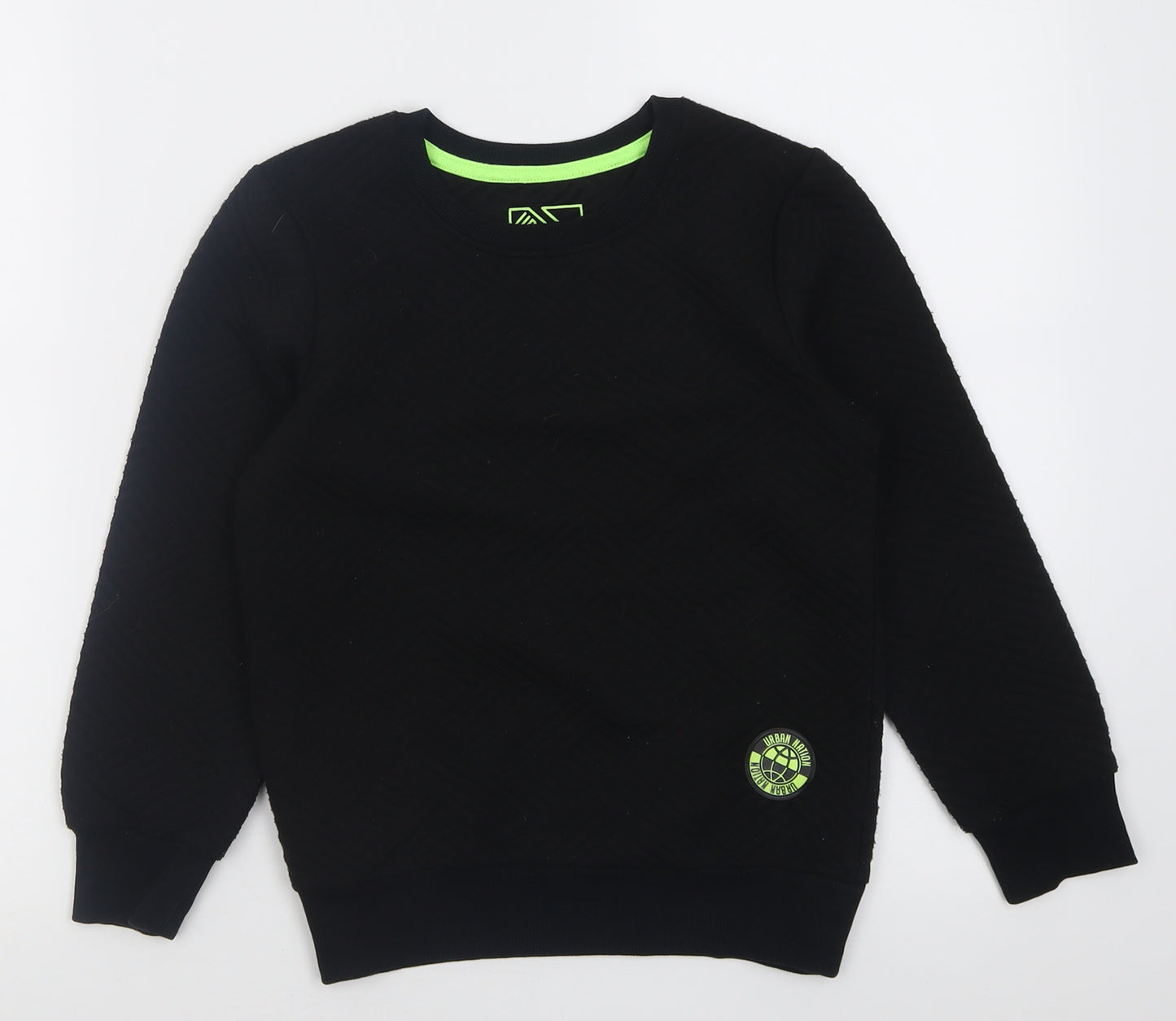 Matalan Boys Black  Polyester Pullover Sweatshirt Size 8 Years  Pullover
