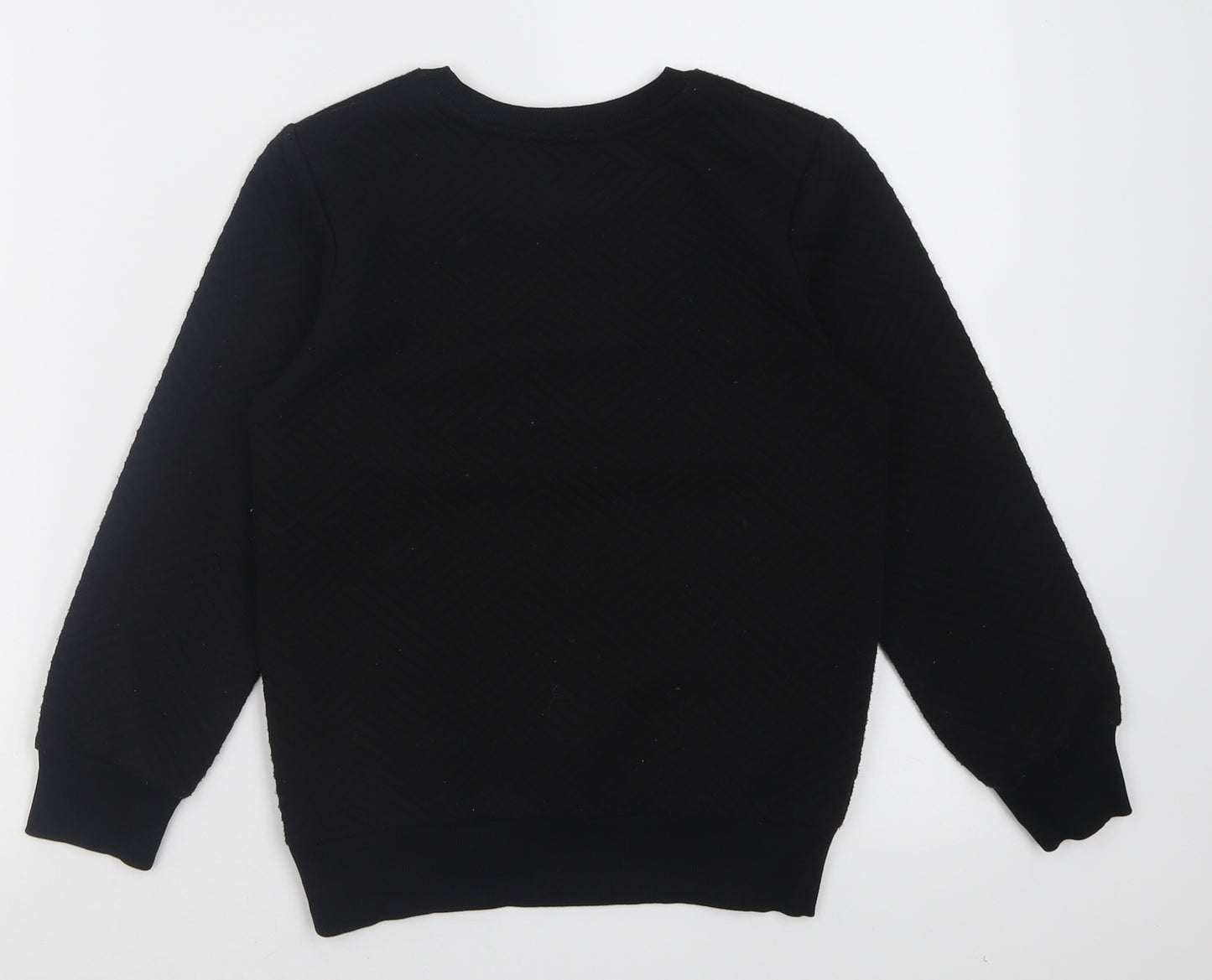 Matalan Boys Black  Polyester Pullover Sweatshirt Size 8 Years  Pullover