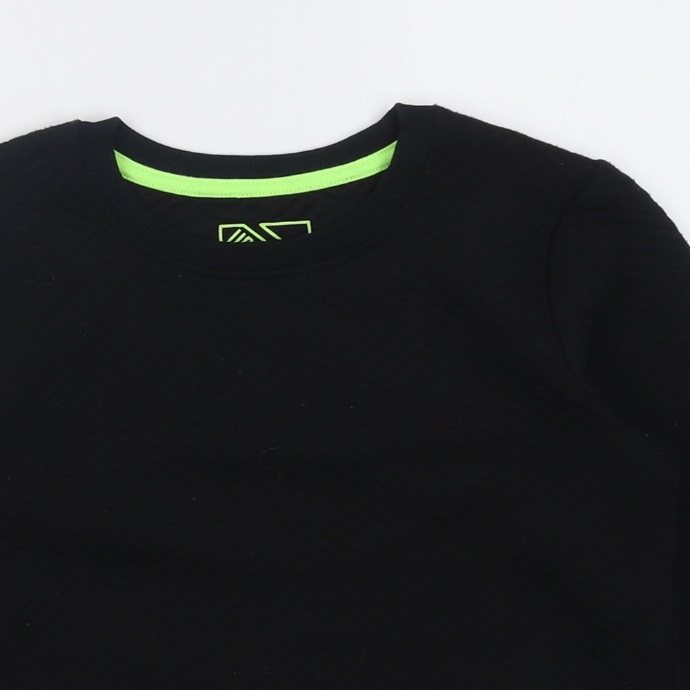 Matalan Boys Black  Polyester Pullover Sweatshirt Size 8 Years  Pullover