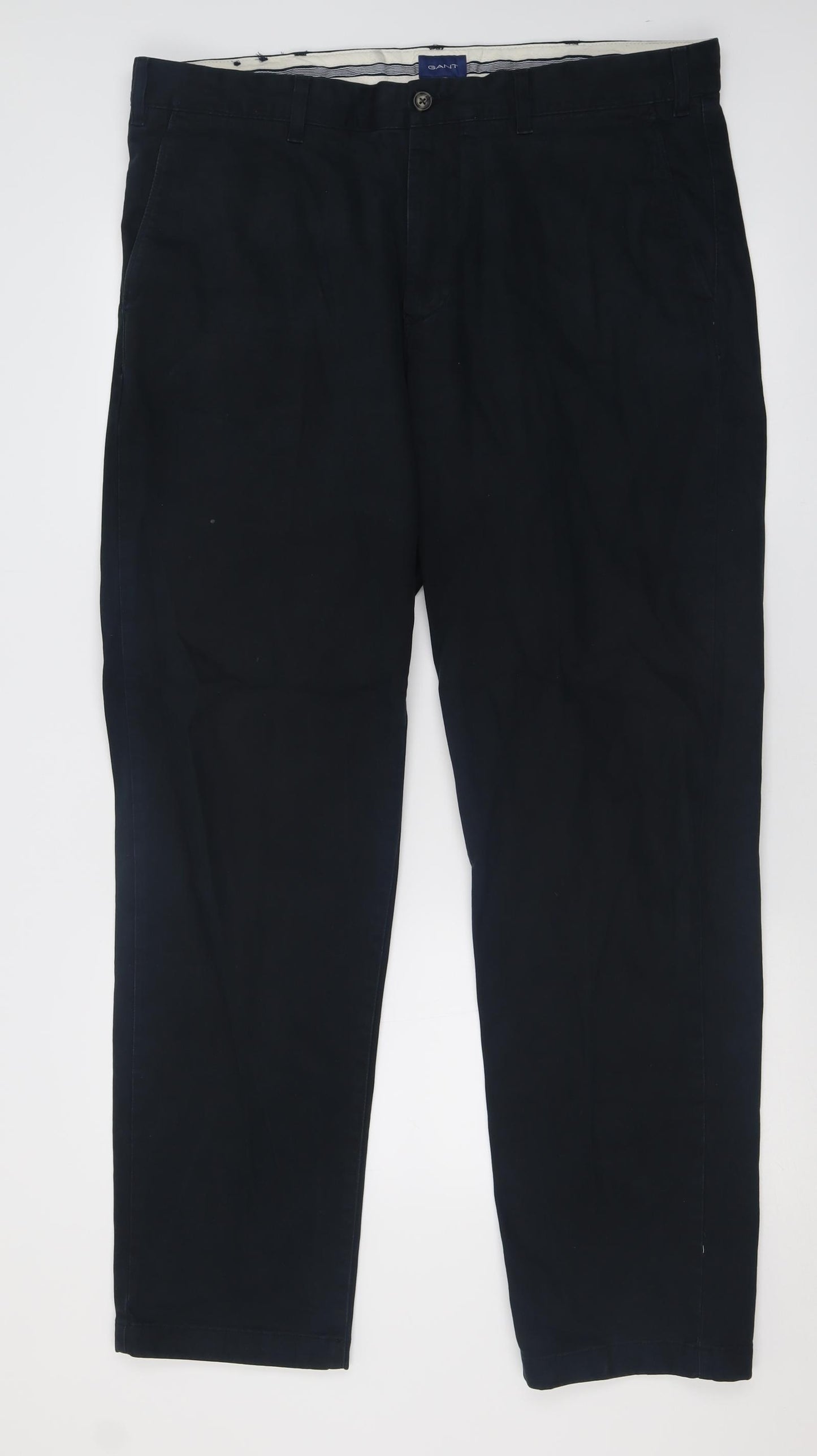 GANT Mens Black  Cotton Capri Trousers Size 40 L32 in Regular Button