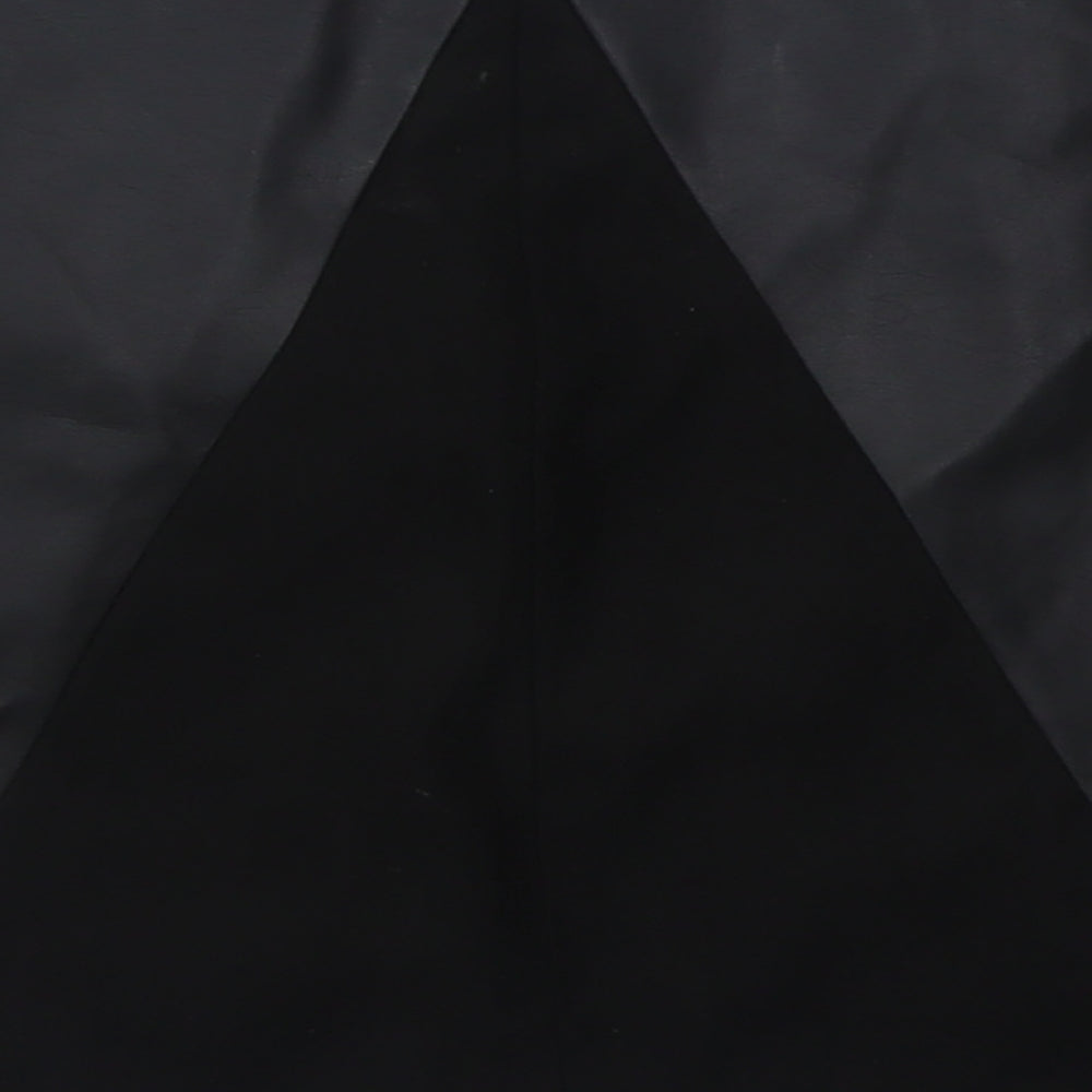 Oasis Womens Black  Polyurethane A-Line Skirt Size 12   Zip