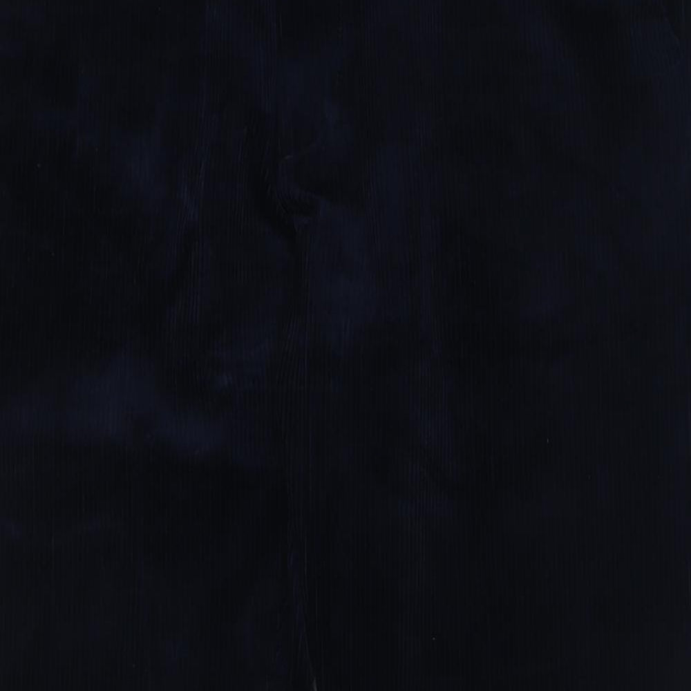 Marks and Spencer Mens Blue  Cotton Trousers  Size 38 L33 in Regular Button