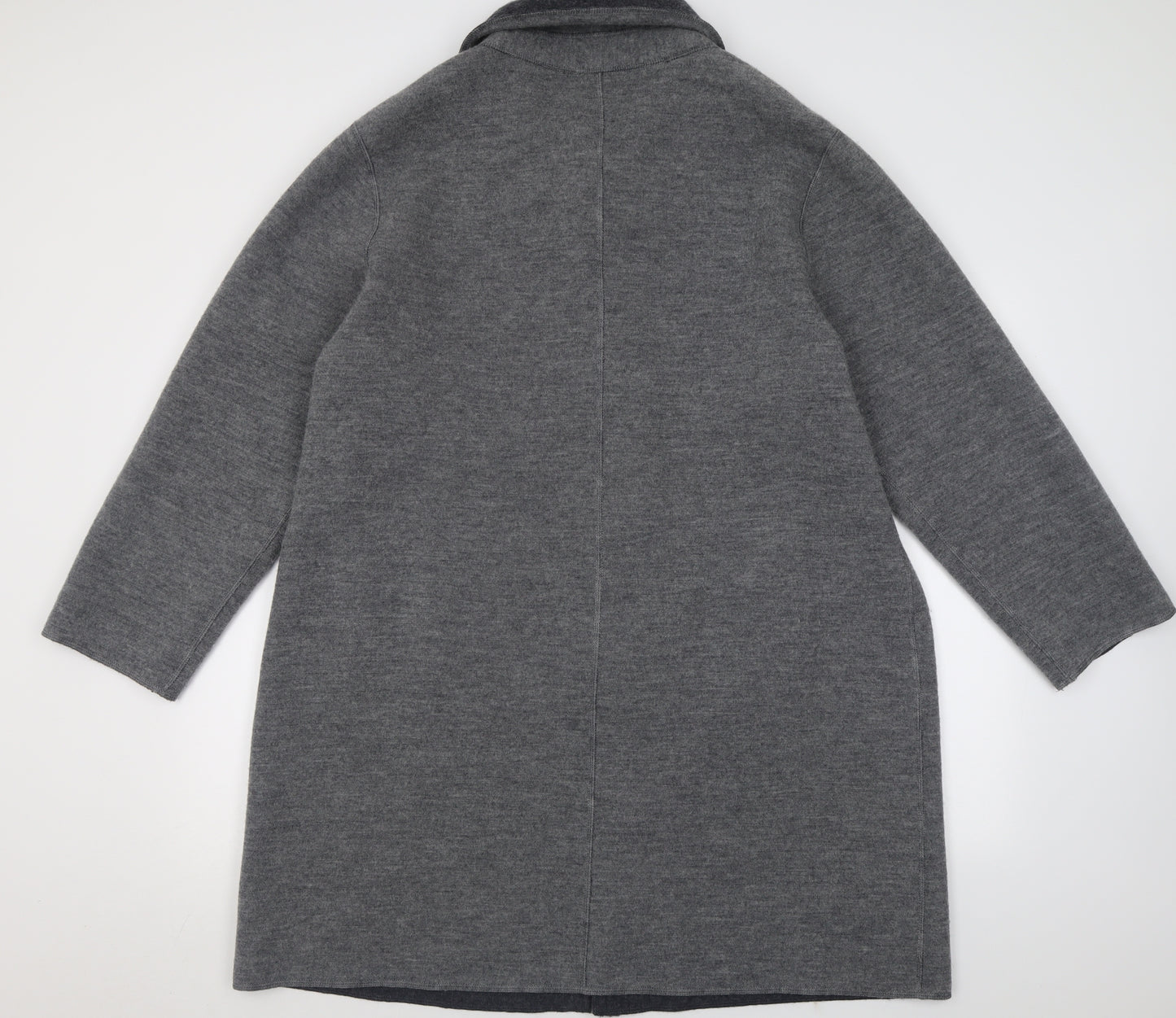 Preworn Womens Grey   Overcoat Coat Size 20  Button - Reversible