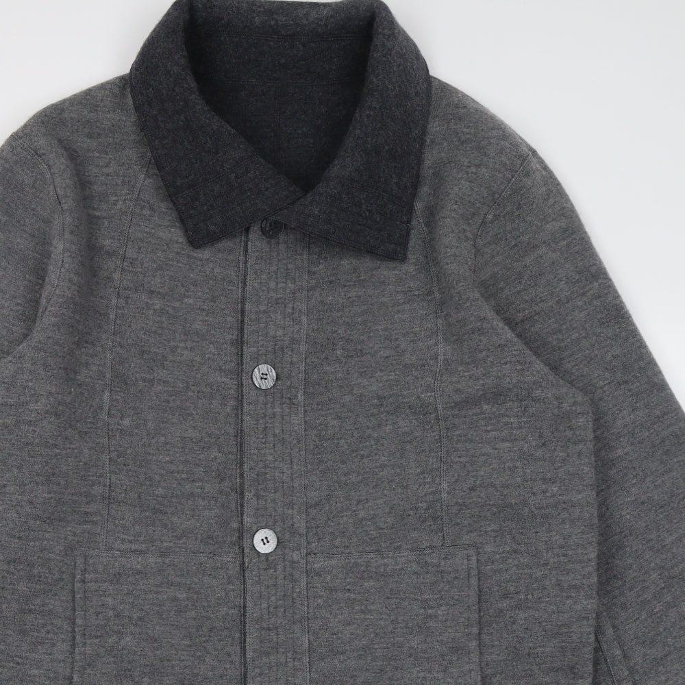Preworn Womens Grey   Overcoat Coat Size 20  Button - Reversible