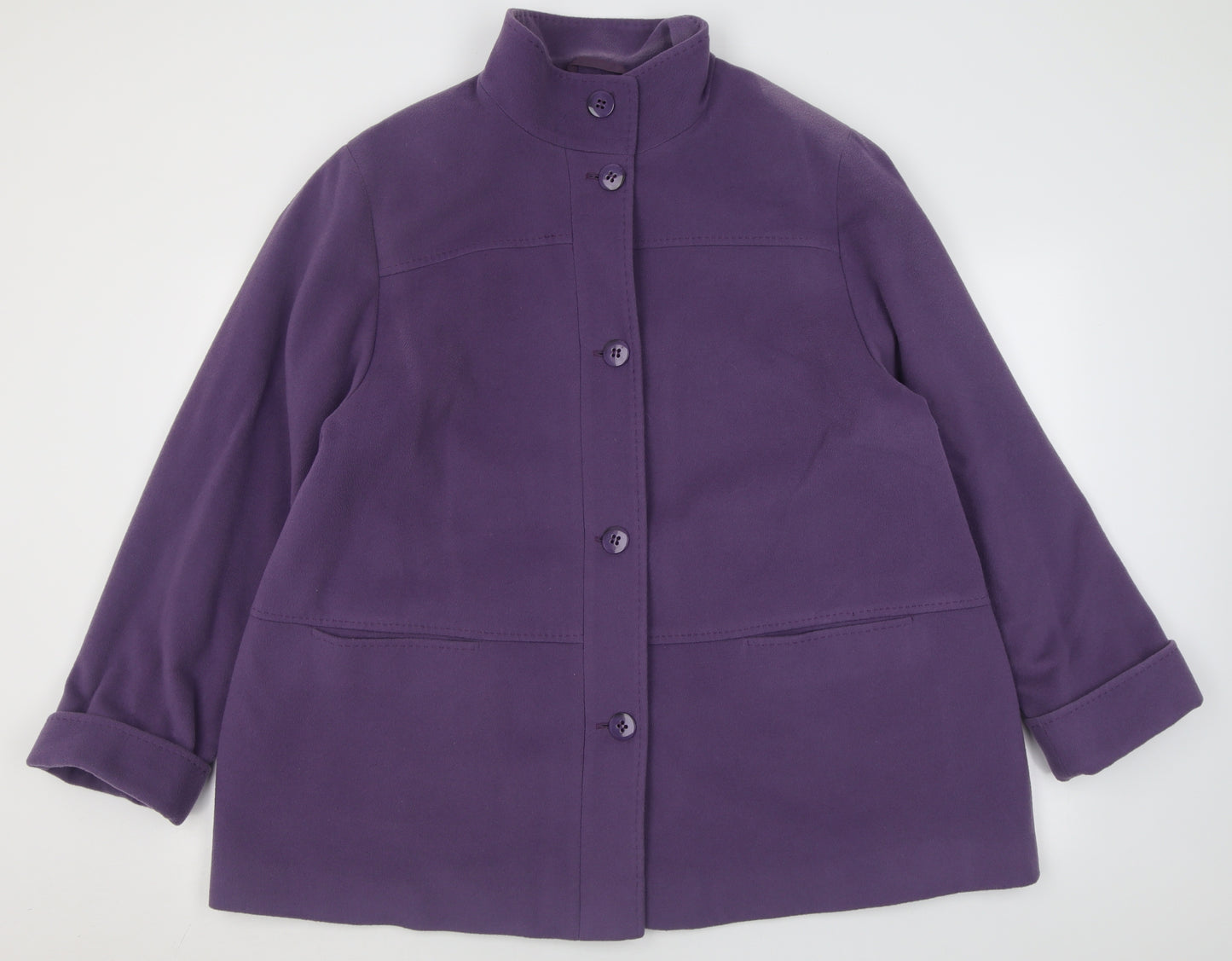 Marks and Spencer Womens Purple   Overcoat Coat Size 24