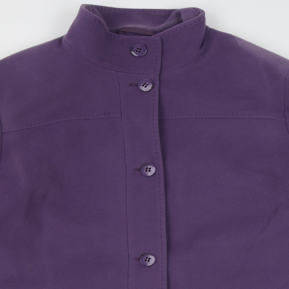 Marks and Spencer Womens Purple   Overcoat Coat Size 24
