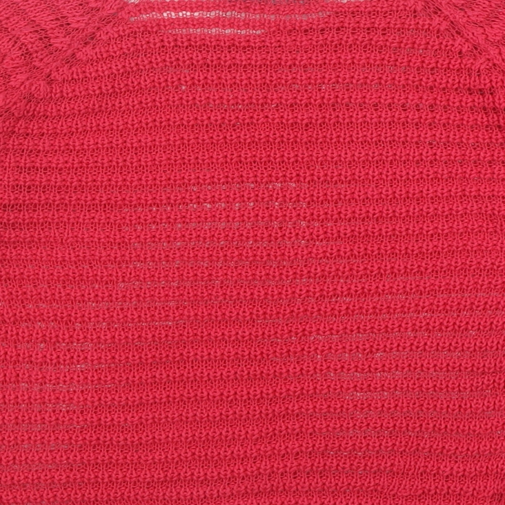 Atmosphere Womens Pink Boat Neck  Acrylic Pullover Jumper Size 10