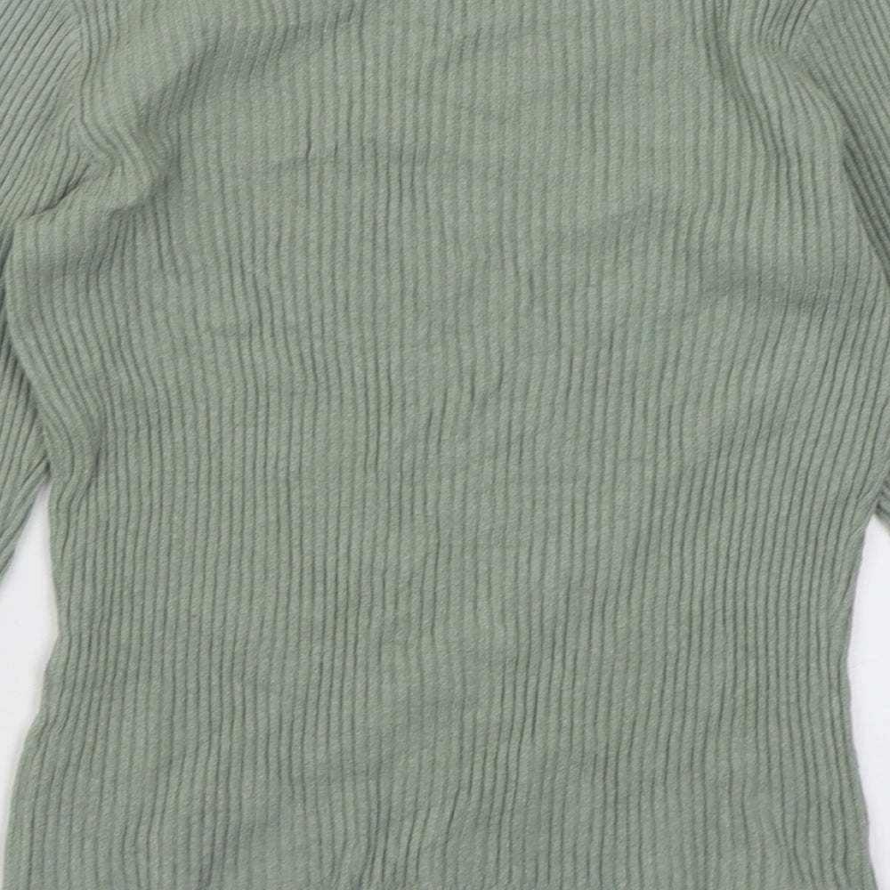 Primark Womens Green High Neck  Viscose Pullover Jumper Size L