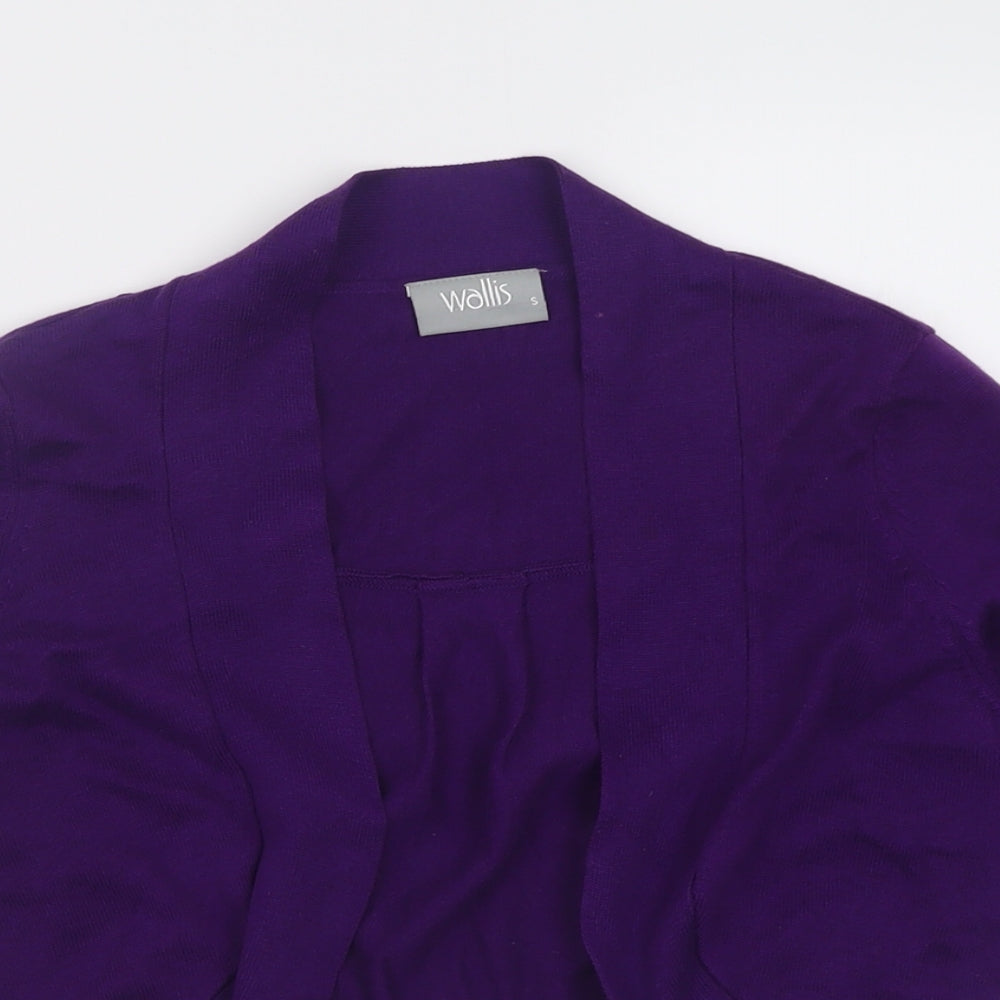 Wallis Womens Purple V-Neck  Cotton Cardigan Jumper Size S