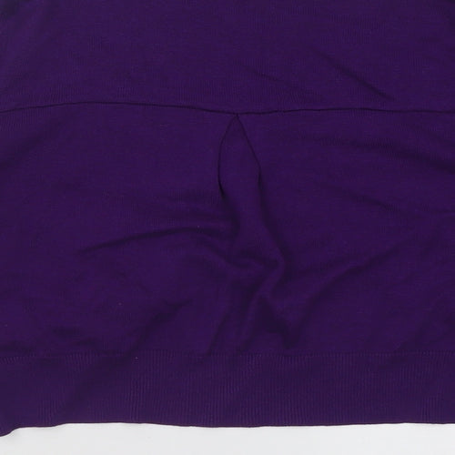 Wallis Womens Purple V-Neck  Cotton Cardigan Jumper Size S