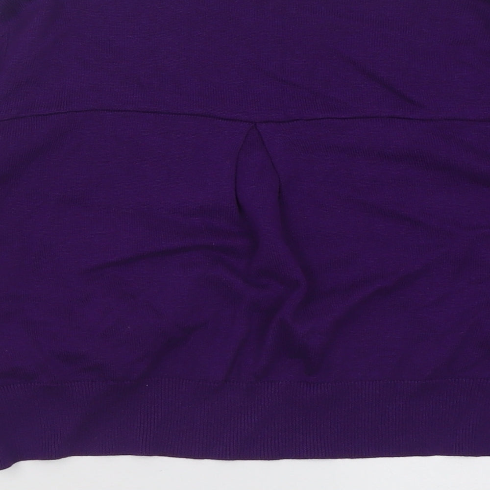 Wallis Womens Purple V-Neck  Cotton Cardigan Jumper Size S