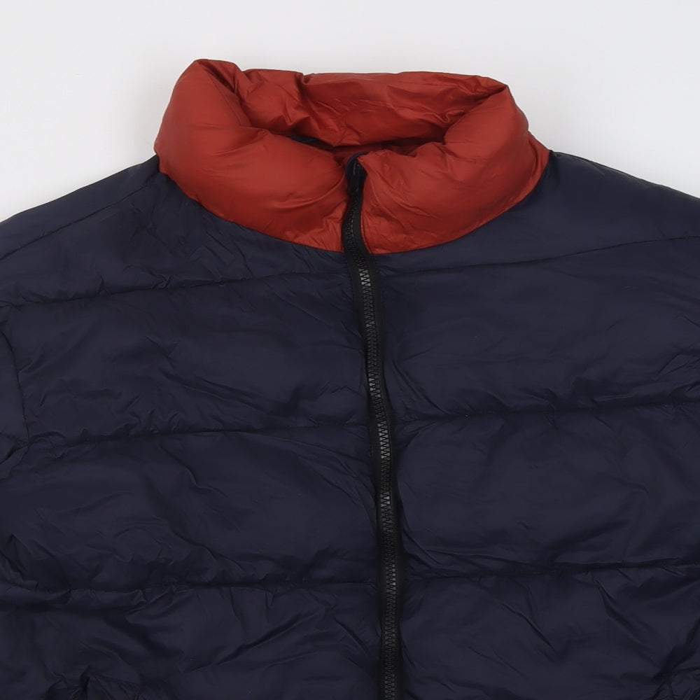 TU Mens Blue   Puffer Jacket Jacket Size M  Zip