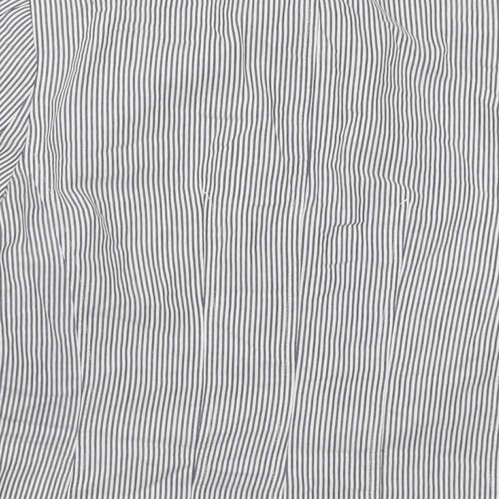 F&F Womens Grey Striped  Jacket Blazer Size 10  Button