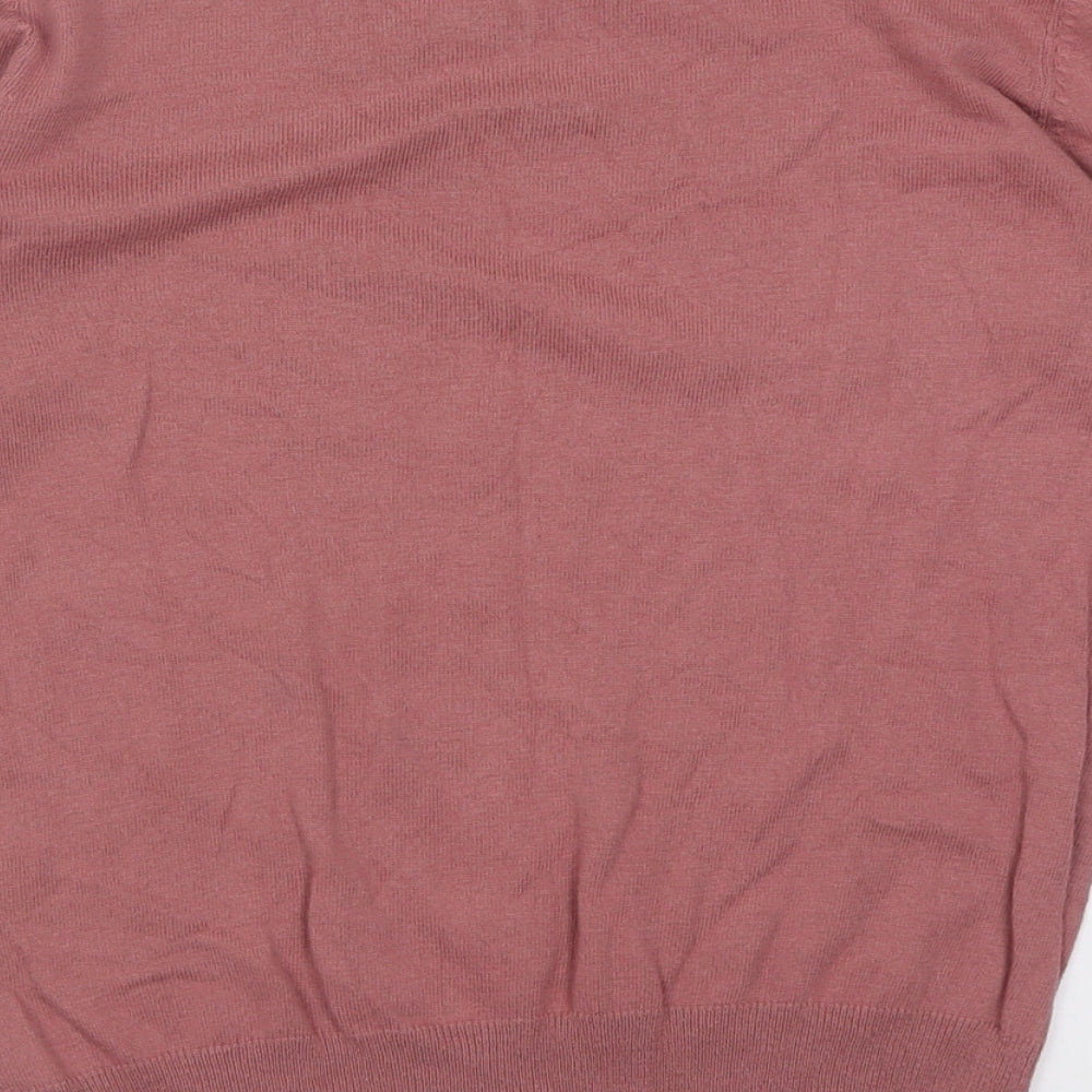 NEXT Womens Pink Crew Neck  Cotton Pullover Jumper Size 10