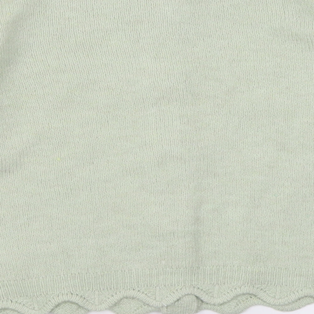 George Womens Green Collared  Acrylic Cardigan Jumper Size 14