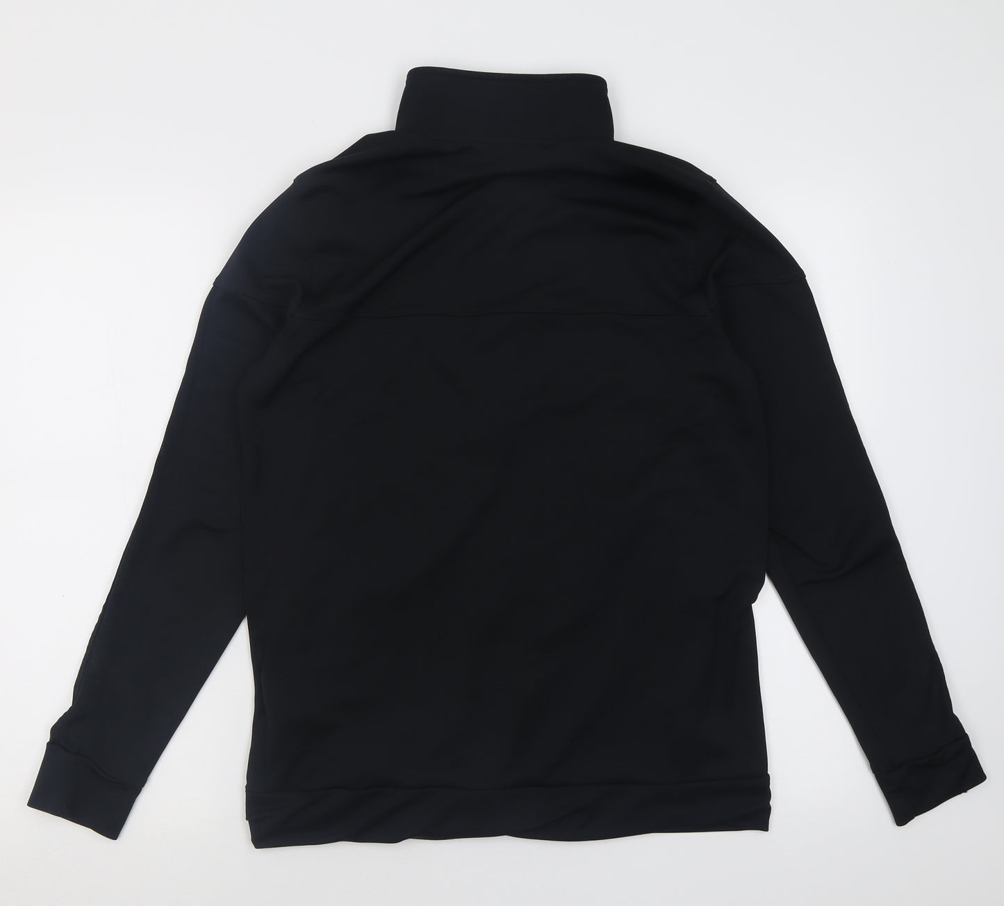 Under armour Mens Black  Polyester Basic Casual Size L High Neck Zip