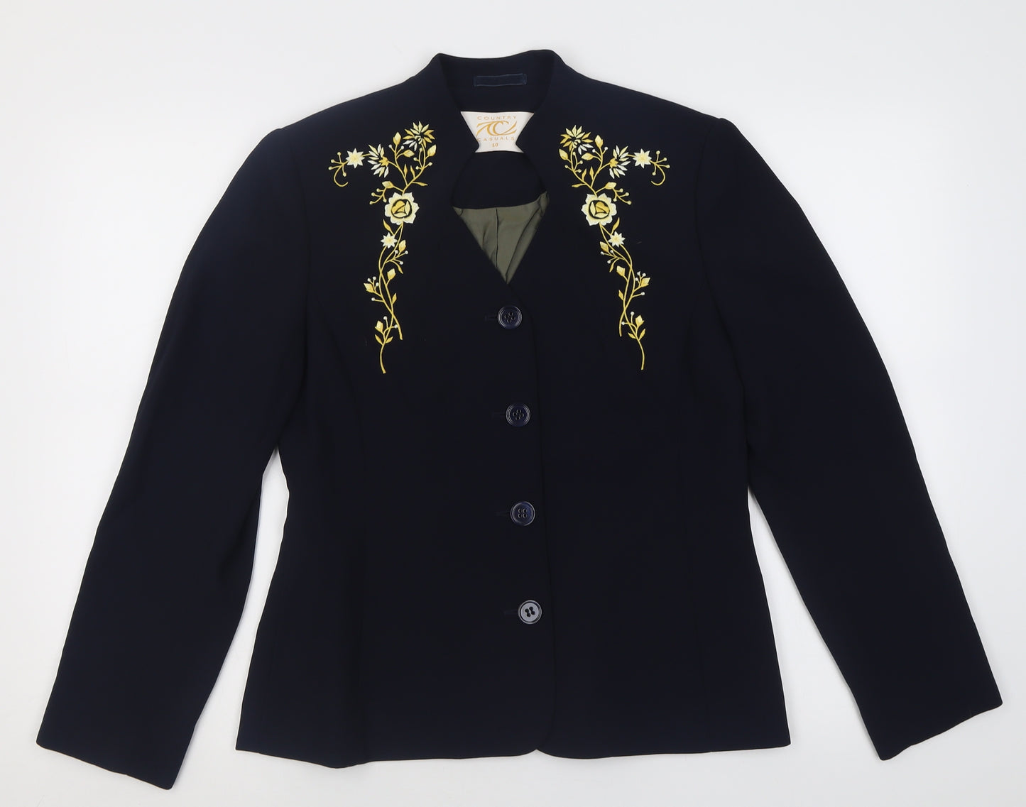 Country Casuals Womens Blue   Jacket Blazer Size 10  Button