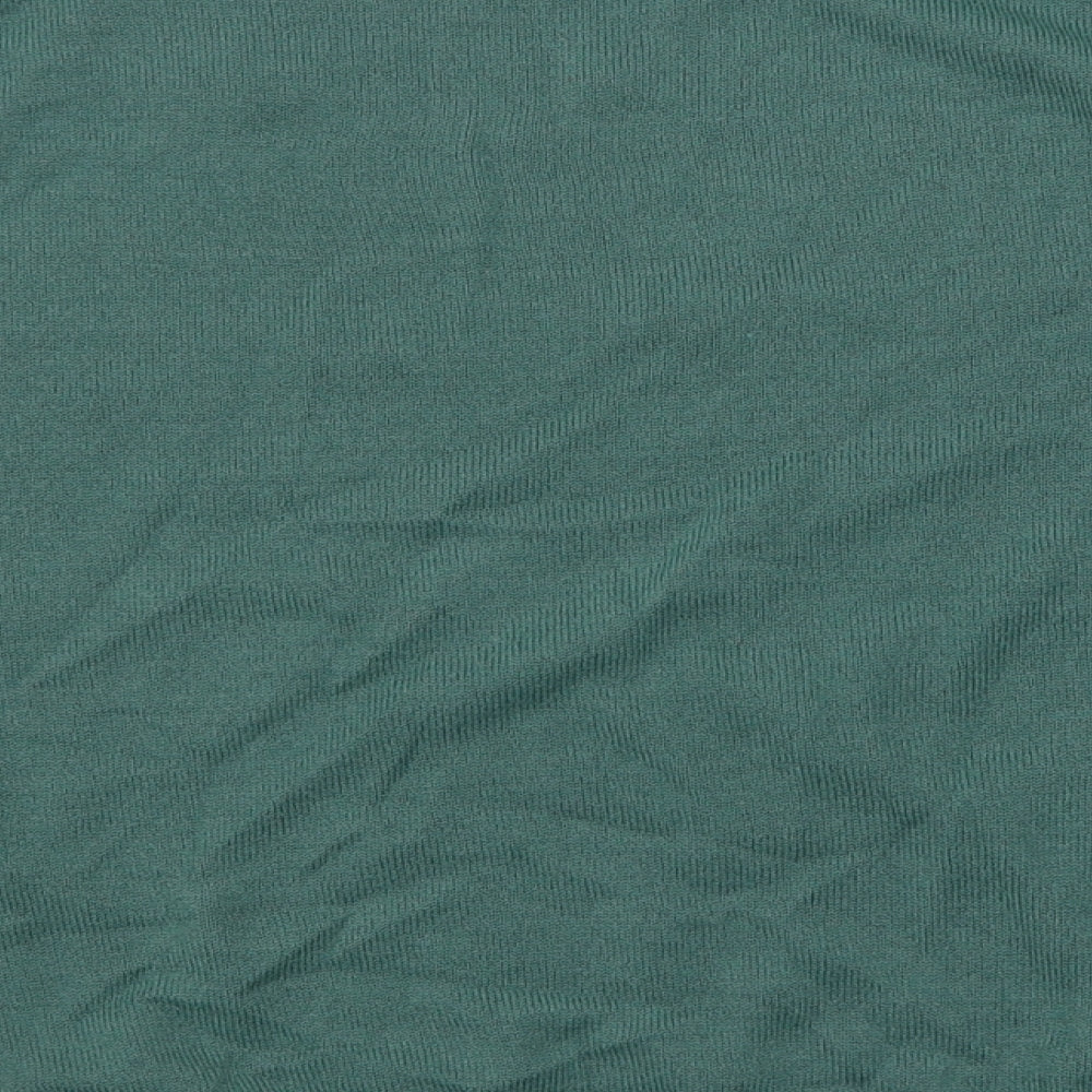 Classic Womens Green Crew Neck  Acrylic Pullover Jumper Size 18