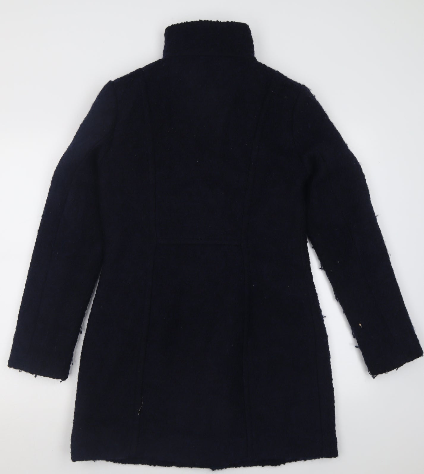 H&M Womens Blue   Overcoat Coat Size 10  Zip