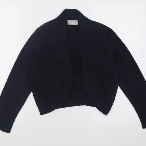 Wallis Womens Blue V-Neck  Acrylic Cardigan Jumper Size S