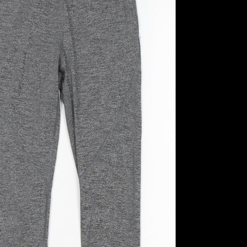 soluxe Womens Grey  Polyester Compression Leggings Size S L29 in Regular