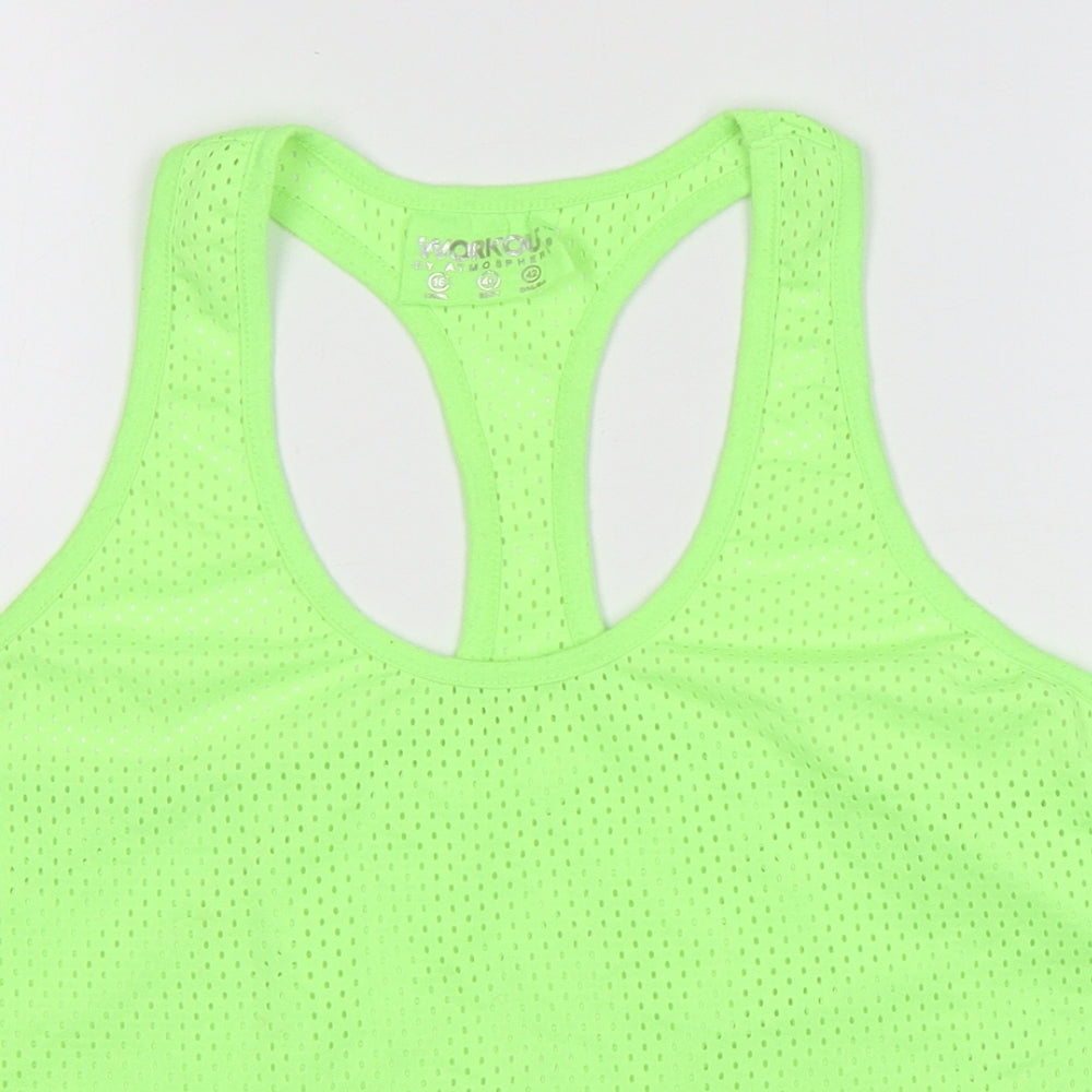 Atmosphere Womens Green  Polyester Basic Tank Size 16 Round Neck