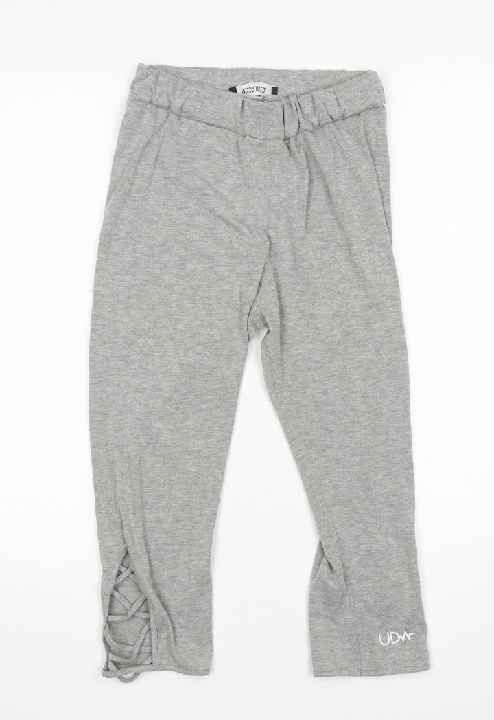Missguided Womens Grey Viscose Compression Shorts Size 8 L18 in Regular