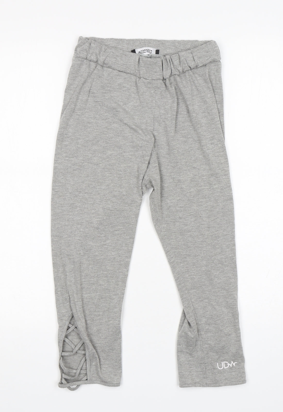 Missguided Womens Grey  Viscose Compression Shorts Size 8 L18 in Regular