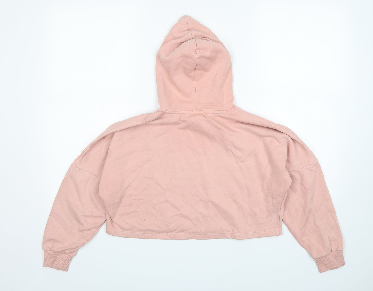 PUMA Girls Pink  Cotton Pullover Hoodie Size 11-12 Years  Pullover - Cropped