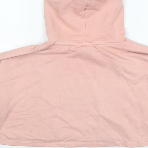 PUMA Girls Pink  Cotton Pullover Hoodie Size 11-12 Years  Pullover - Cropped