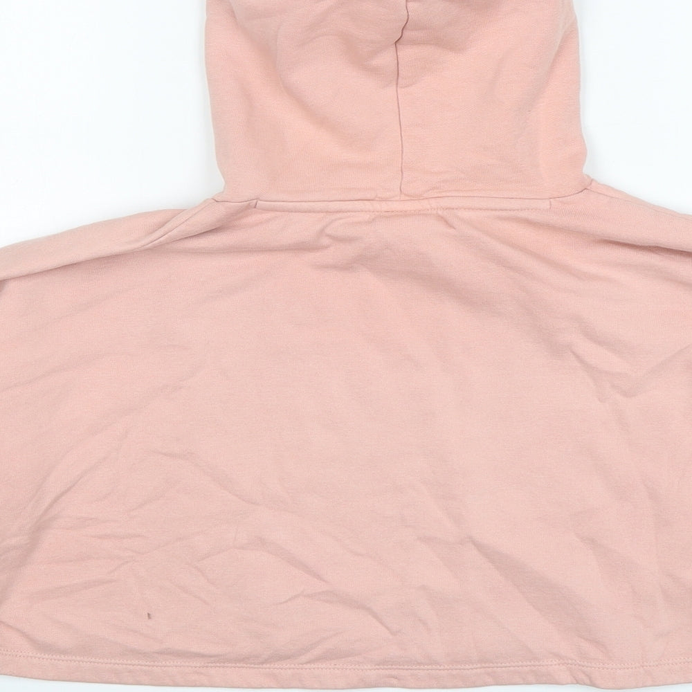 PUMA Girls Pink  Cotton Pullover Hoodie Size 11-12 Years  Pullover - Cropped