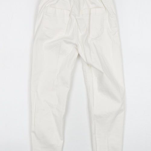 Candy Couture Girls White  Cotton Skinny Jeans Size 9 Years  Regular Button