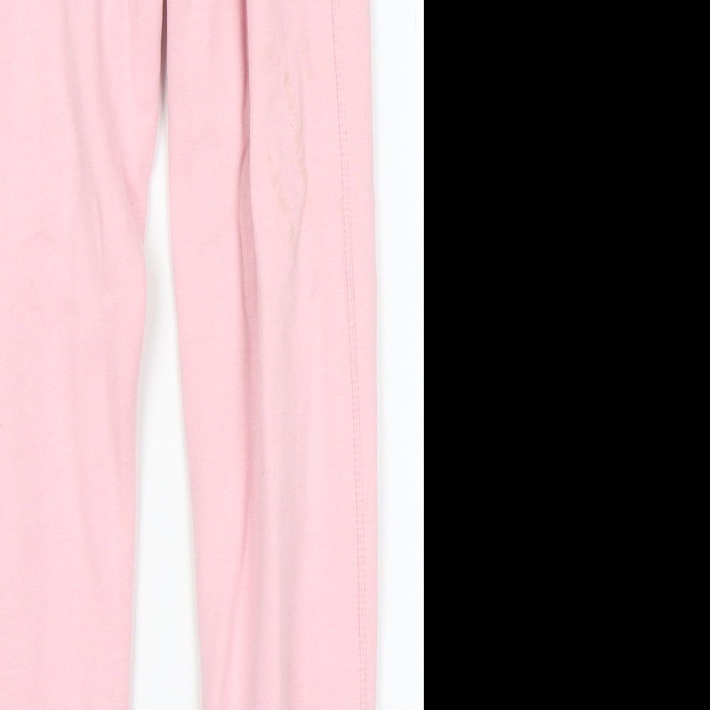 NEXT Girls Pink  Polyester Sweatpants Trousers Size 10 Years  Regular Drawstring