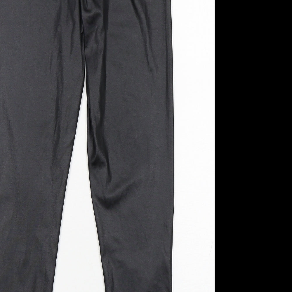 Boohoo Womens Black  Polyester Capri Leggings Size 6 L26 in