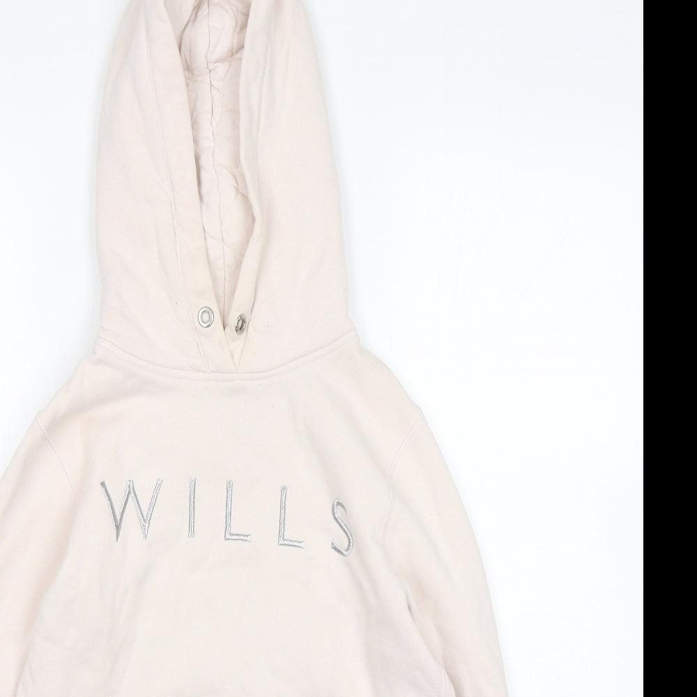 Jack wills  Womens Beige  Cotton Pullover Hoodie Size 6  Pullover