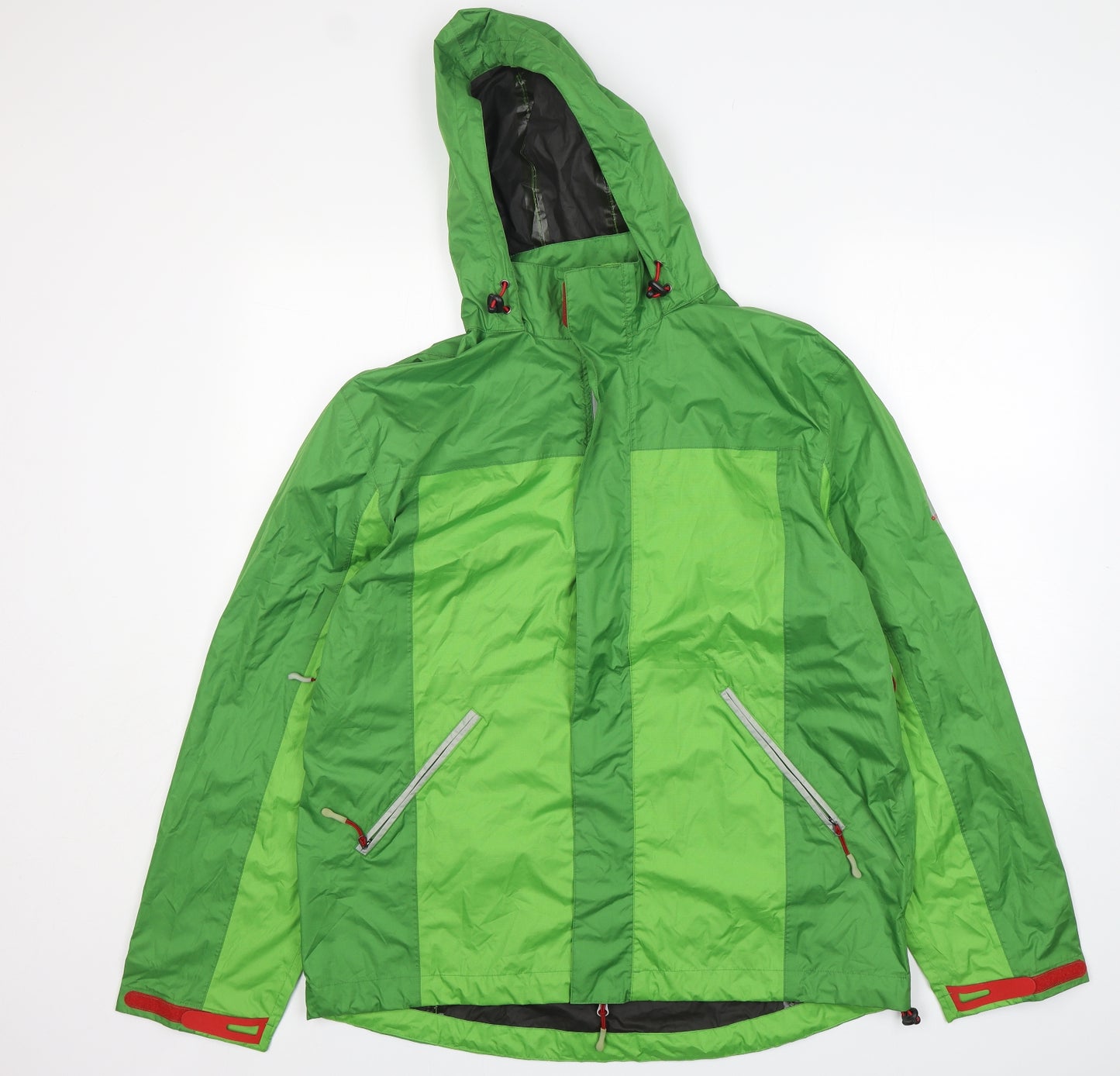 Crivit Mens Green   Rain Coat Coat Size L  Zip