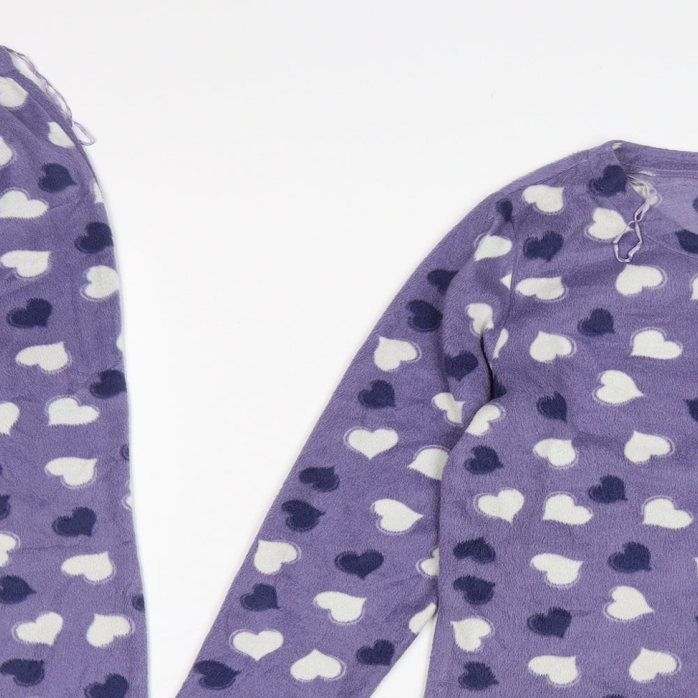 Bonmarché Womens Purple Polka Dot Polyester  Pyjama Set Size 12