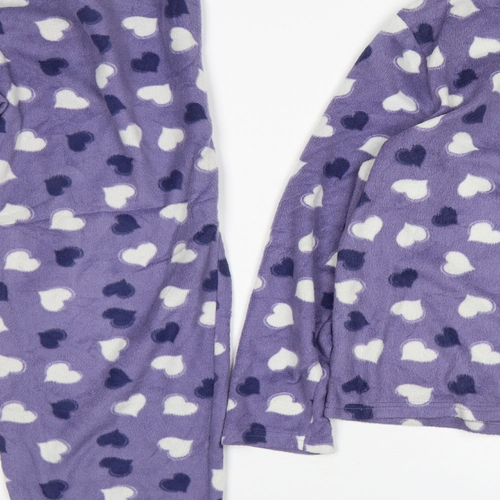 Bonmarché Womens Purple Polka Dot Polyester  Pyjama Set Size 12