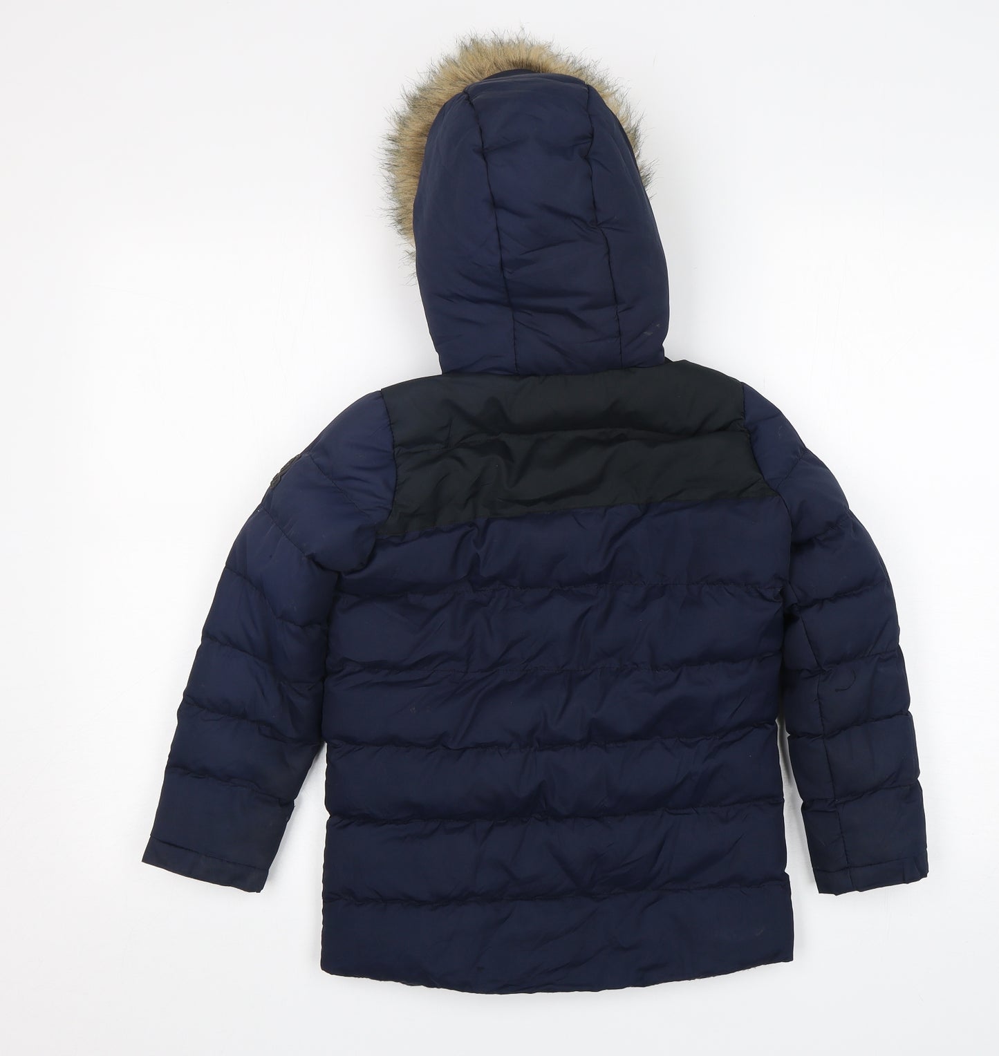 TOG 24 Boys Blue   Parka Coat Size 8 Years  Zip
