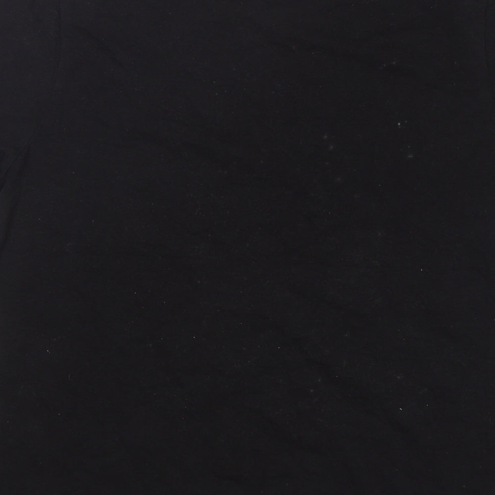 EKO Mens Black  Cotton  T-Shirt Size S Round Neck