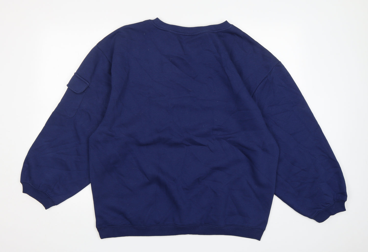 Beck & Hersey Womens Blue  Cotton Pullover Sweatshirt Size 16  Pullover