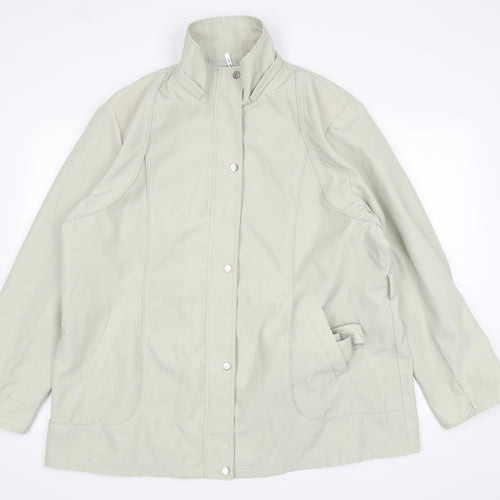 Miao Womens Beige   Overcoat Coat Size 3XL  Zip