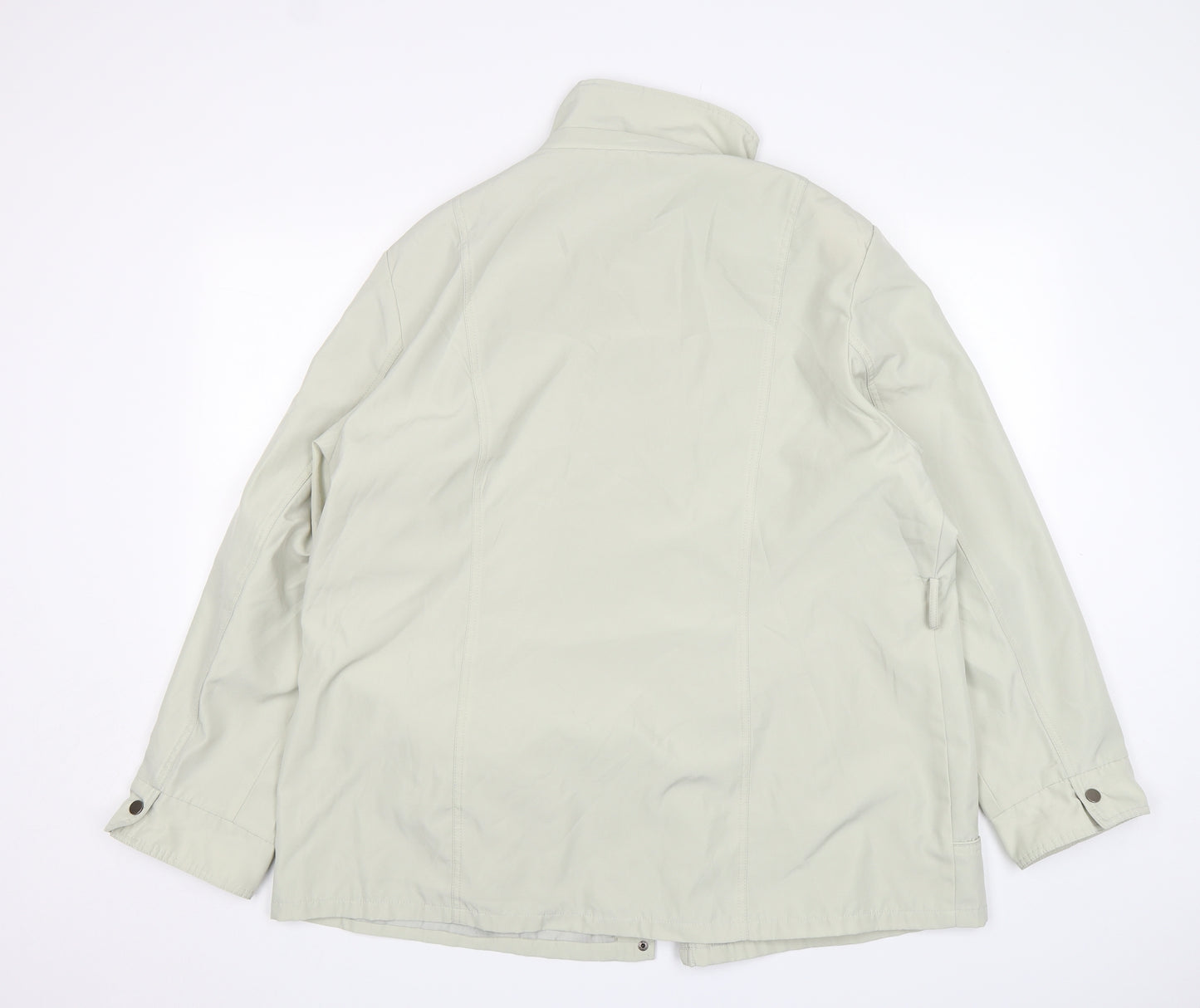 Miao Womens Beige   Overcoat Coat Size 3XL  Zip