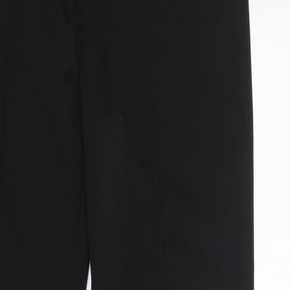 PRETTYLITTLETHING Womens Black  Polyester Trousers  Size 14 L33 in Regular Zip