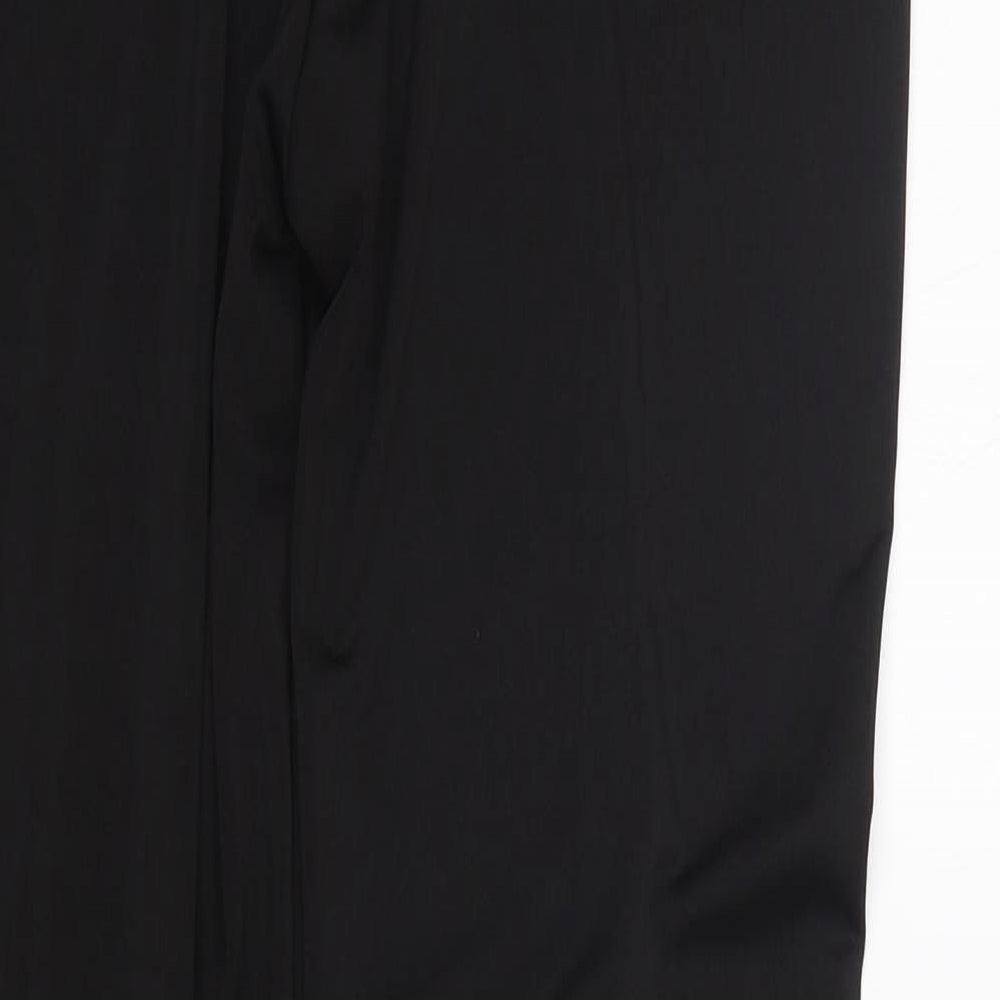 PRETTYLITTLETHING Womens Black  Polyester Trousers  Size 14 L33 in Regular Zip