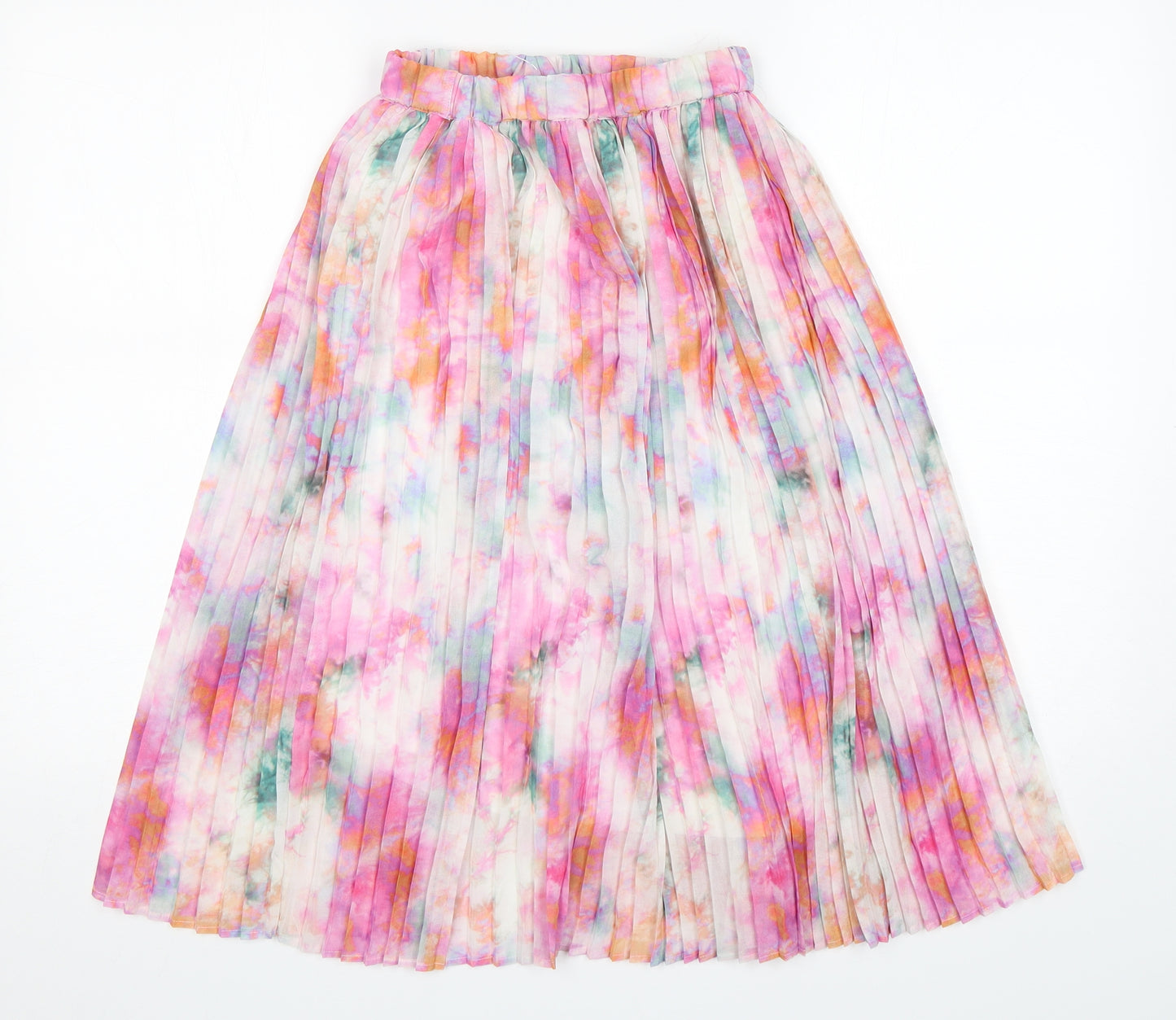 NEXT Girls Multicoloured Geometric Polyester Pleated Skirt Size 11 Years  Regular